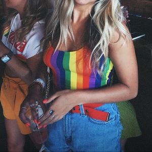 H&M Pride Rainbow Crop Top